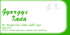 gyorgyi kada business card